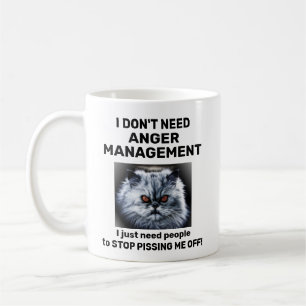 Angry Cat Anger Management Mug