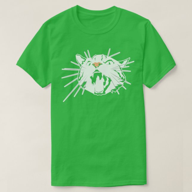 Angry Cat Artistic design for cat lovers T-Shirt (Design Front)