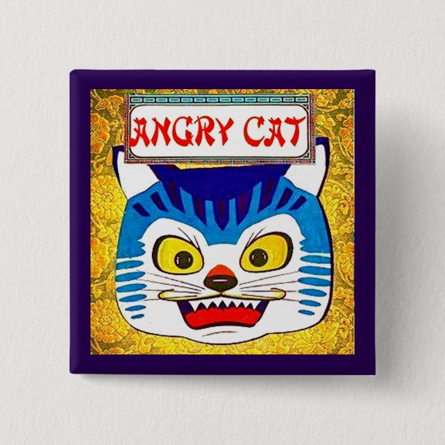 Angry Cat Button (Front)