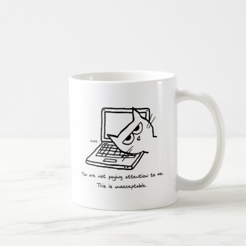 Angry Cat Demands Attention _ Funny Cat Gift Coffee Mug