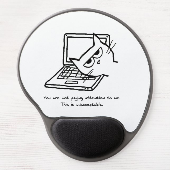 Angry Cat Demands Attention - Funny Cat Mousepad (Front)