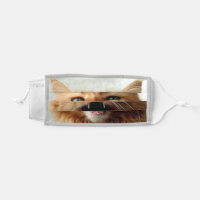 Angry Cat Face Tabby Kitty Funny Novelty Adult Cloth Face Mask