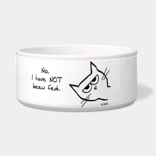 Angry Cat has NOT been fed! Bowl