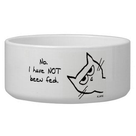 Angry Cat Has Not Been Fed! Bowl