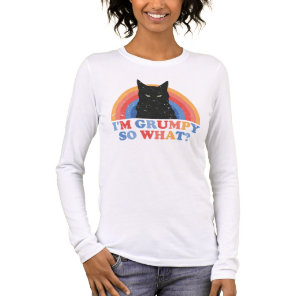 Angry cat I'm grumpy so what funny cats Tri-Blend Shirt