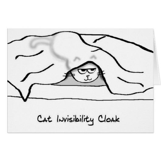 Angry Cat in the Bed sheets - He's invisible now (Front Horizontal)