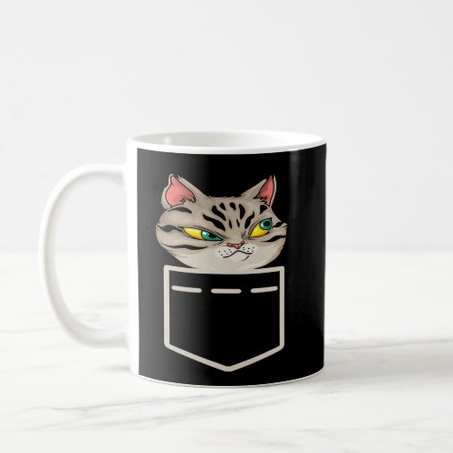 Angry Cat in the Pocket Graphic  Coffee Mug