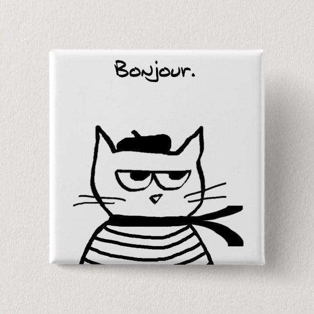 Angry Cat is So Very French Button (Front)