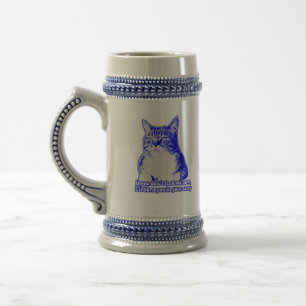 Angry cat meme for cat lovers and cat owners beer stein