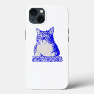 Angry cat meme for cat lovers and cat owners iPhone 13 case
