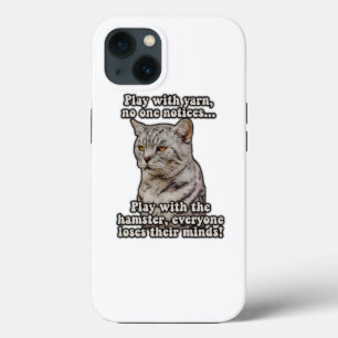Angry cat meme for cat lovers and kitten owners iPhone 13 case