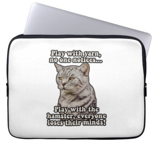 Angry cat meme for cat lovers and kitten owners laptop sleeve