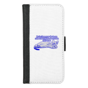 Angry cat meme for cat owners and kitty lovers iPhone 8/7 wallet case