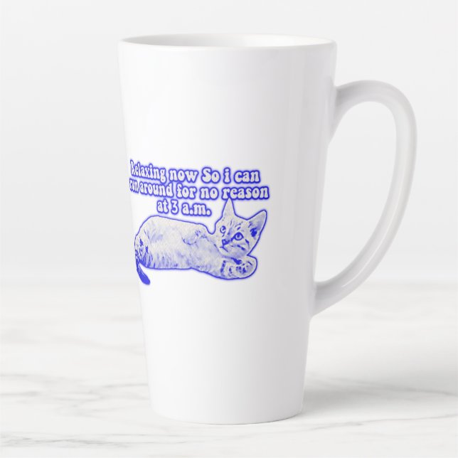Angry cat meme for cat owners and kitty lovers latte mug (Right)