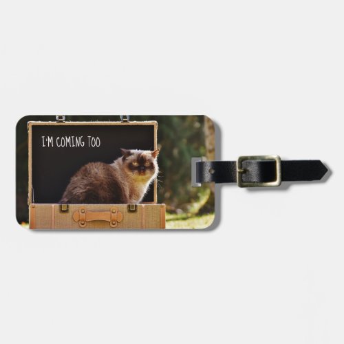 Angry Cat Personalized Luggage TAG Funny Custom