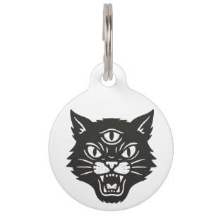 Angry Cat Pet ID Tag