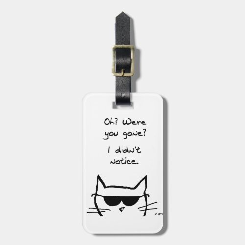 Angry Cat Pouts When Youre Gone Luggage Tag