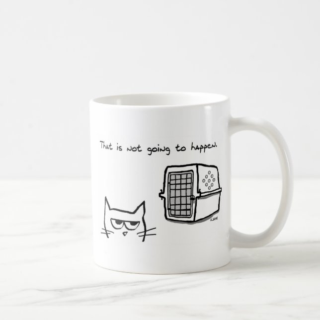 Angry Cat will NOT be going to the Vet Coffee Mug (Right)