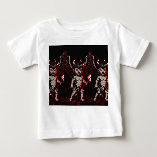 Angry cherub with glowing red eyes  baby T_Shirt
