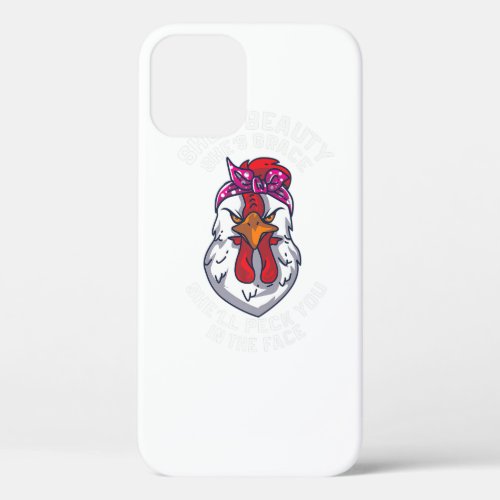 Angry Chicken Peck You In The Face Hen Animal Per iPhone 12 Case