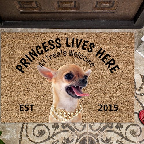Angry Chihuahua Personalized Dog Lover  Doormat