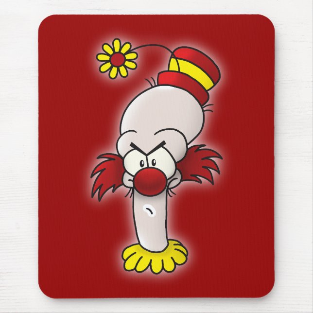 Angry Clown Mouse Pad (Front)