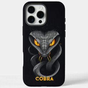 Angry Cobra Black iPhone 16 Pro Max Case