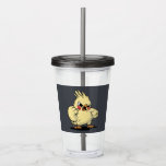 Angry cockatoo design acrylic tumbler