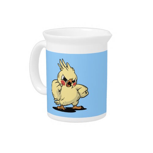 Angry cockatoo design beverage pitcher