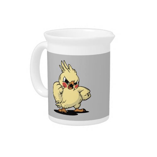 Angry cockatoo design beverage pitcher