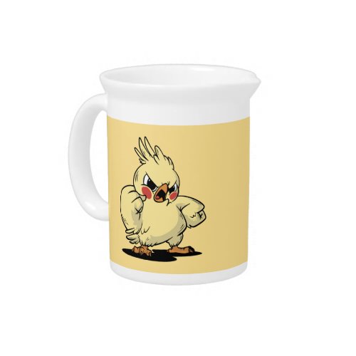 Angry cockatoo design beverage pitcher