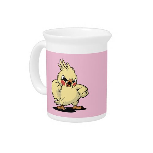 Angry cockatoo design beverage pitcher