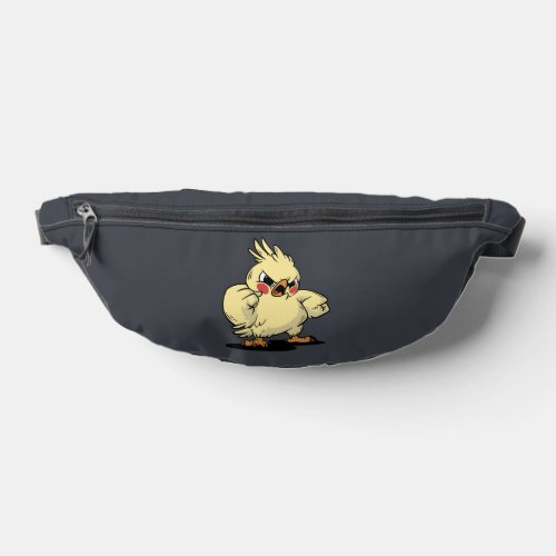 Angry cockatoo design fanny pack