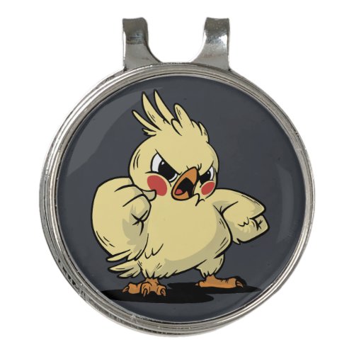 Angry cockatoo design golf hat clip