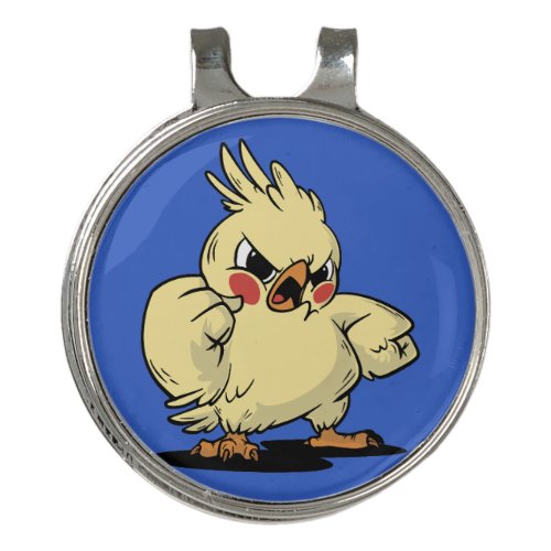 Angry cockatoo design golf hat clip