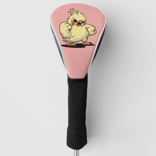 Angry cockatoo design golf head cover