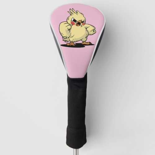 Angry cockatoo design golf head cover