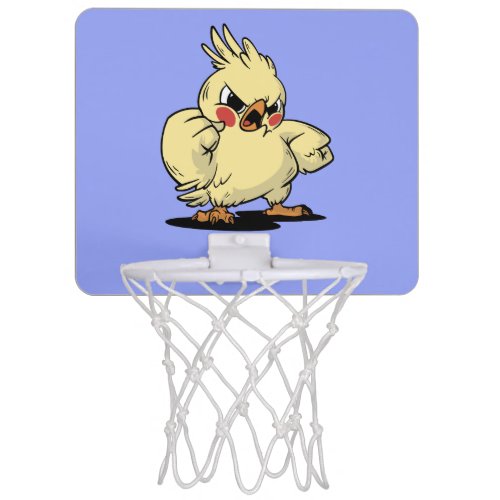 Angry cockatoo design mini basketball hoop