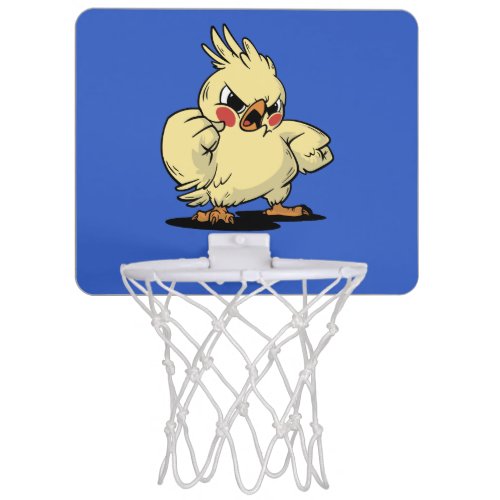 Angry cockatoo design mini basketball hoop
