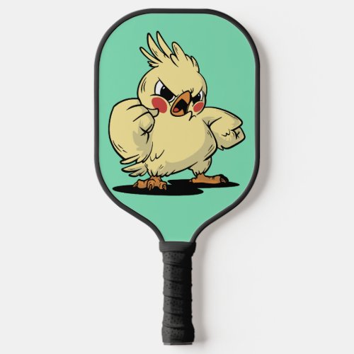 Angry cockatoo design pickleball paddle