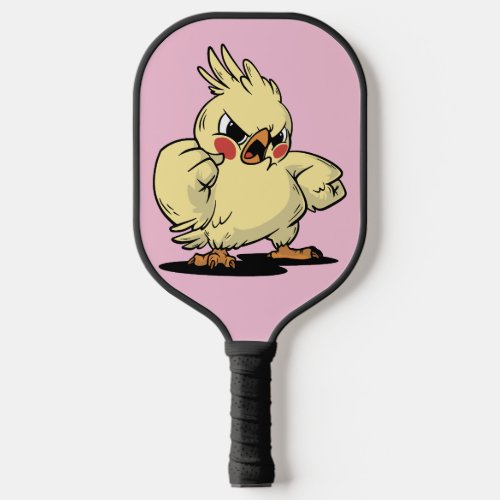 Angry cockatoo design pickleball paddle