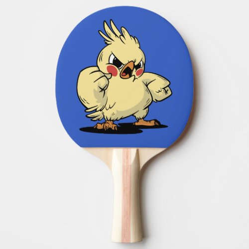 Angry cockatoo design ping pong paddle