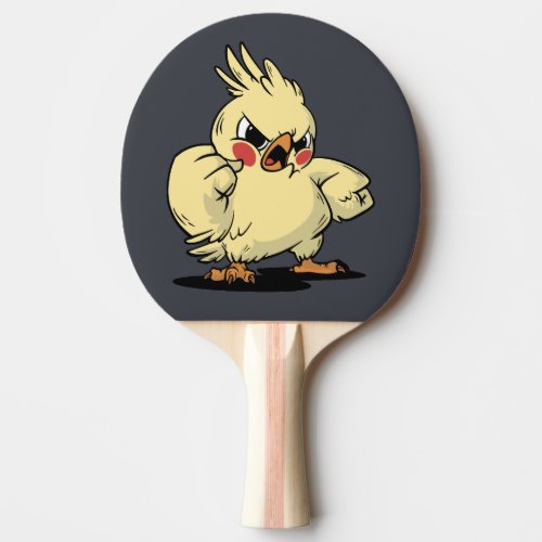 Angry cockatoo design ping pong paddle
