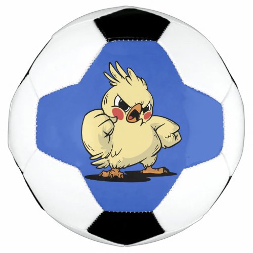 Angry cockatoo design soccer ball
