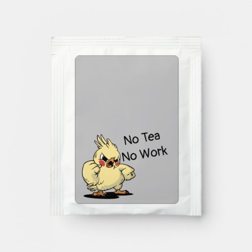 Angry cockatoo design tea bag drink mix