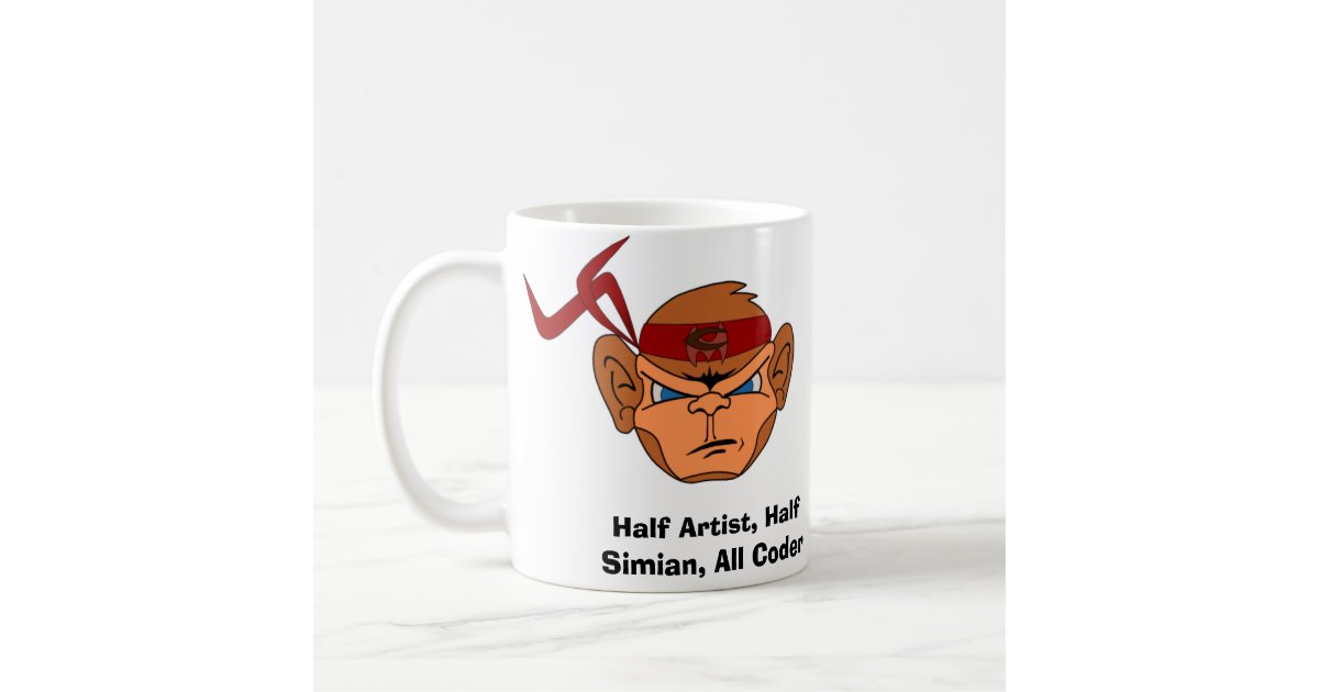 Angry Code Monkey mug | Zazzle