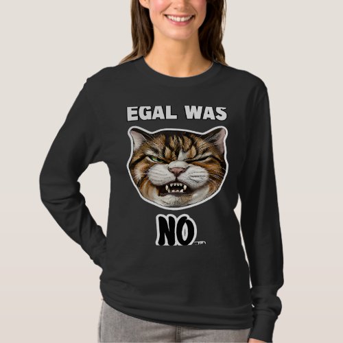 Angry cute Cat With Bad Mood And Mug says no T_Shirt