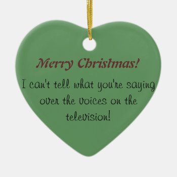 Angry Deaf: Christmas Deaf Awareness Ceramic Ornament by TheWriteWord at Zazzle