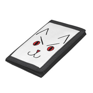 Angry Demon Cat Tri-fold Wallet