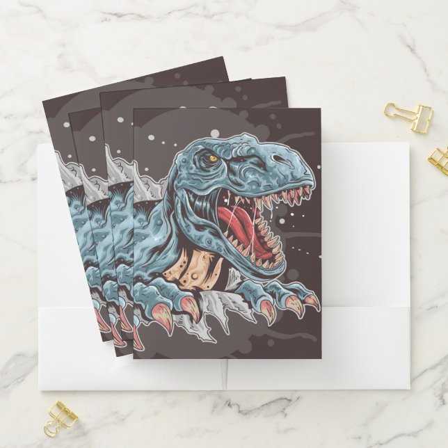 Angry Dinosaur Pocket Folder (In Situ)